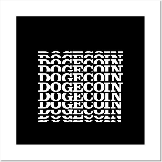 dogecoin modern typography funny crypto quote gift Wall Art by star trek fanart and more